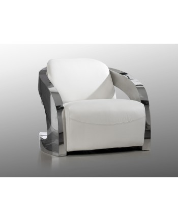 SILLON ·AMANDA· ACERO BLANCO